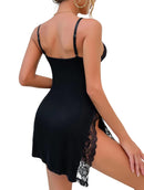 Laced Slit Sleep Dress