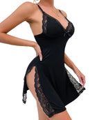 Laced Slit Sleep Dress