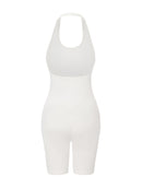 Ribbed Halter Neck Low Back Bodysuit