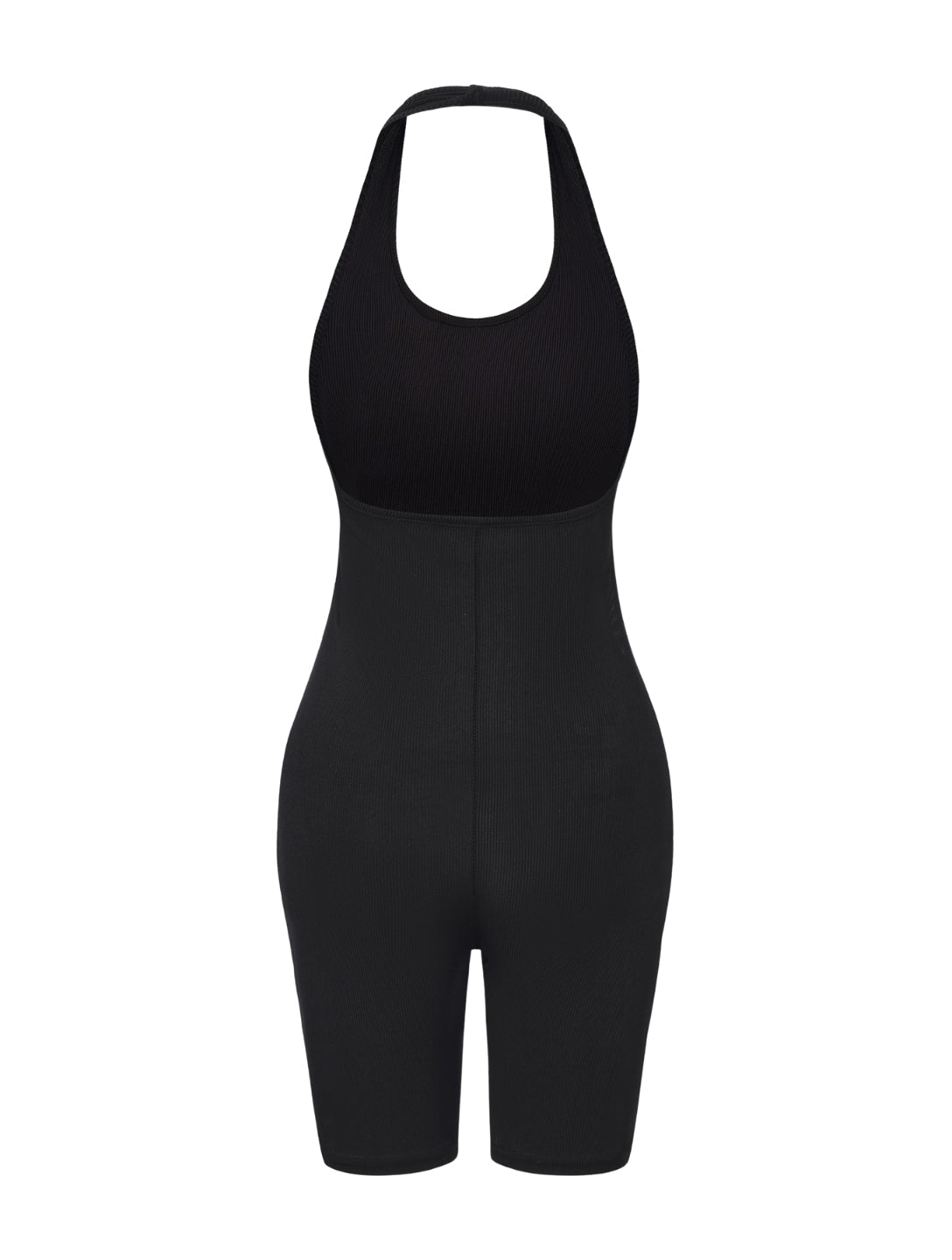 Ribbed Halter Neck Low Back Bodysuit