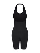 Ribbed Halter Neck Low Back Bodysuit