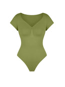 V-Neck Sculpting Tee Bodysuit