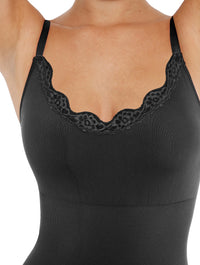 Seamless Laced Thong Bodysuit