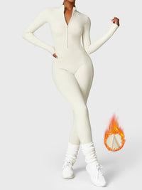 Bella Fleece Long Sleeve Zipper Jumpsuit