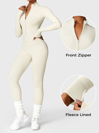 Bella Fleece Long Sleeve Zipper Jumpsuit