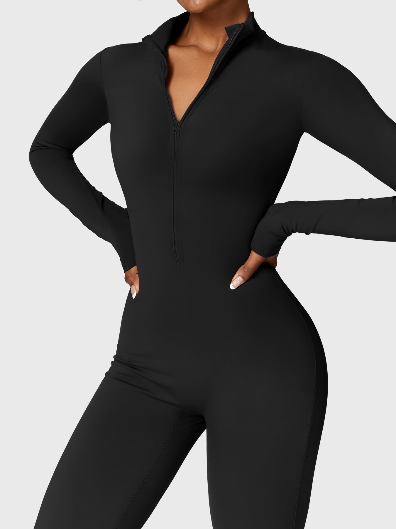 Bella Fleece Long Sleeve Zipper Jumpsuit