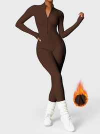 Bella Fleece Long Sleeve Zipper Jumpsuit