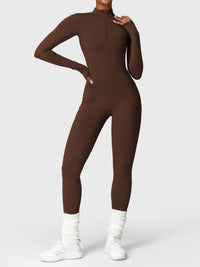 Bella Fleece Long Sleeve Zipper Jumpsuit