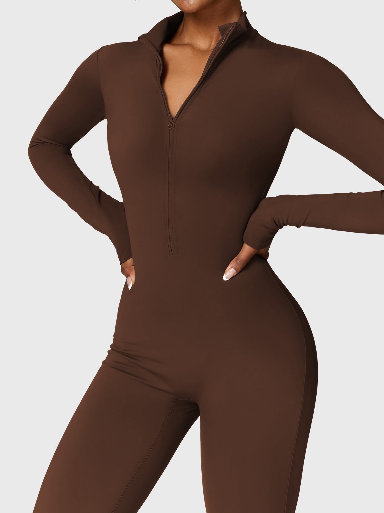 Bella Fleece Long Sleeve Zipper Jumpsuit