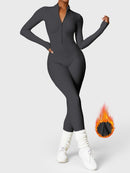 Bella Fleece Long Sleeve Zipper Jumpsuit