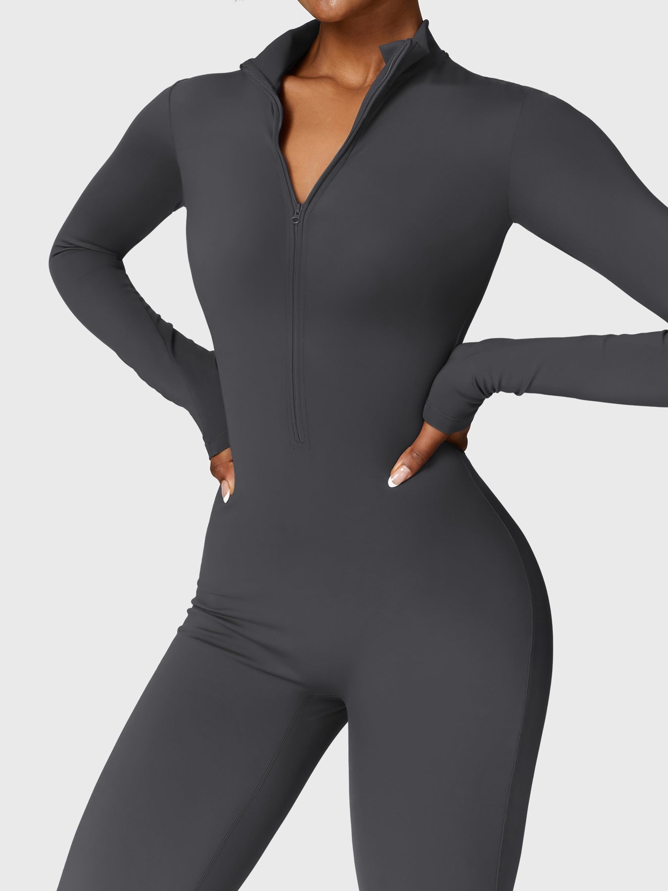 Bella Fleece Long Sleeve Zipper Jumpsuit