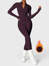 Bella Fleece Long Sleeve Zipper Jumpsuit