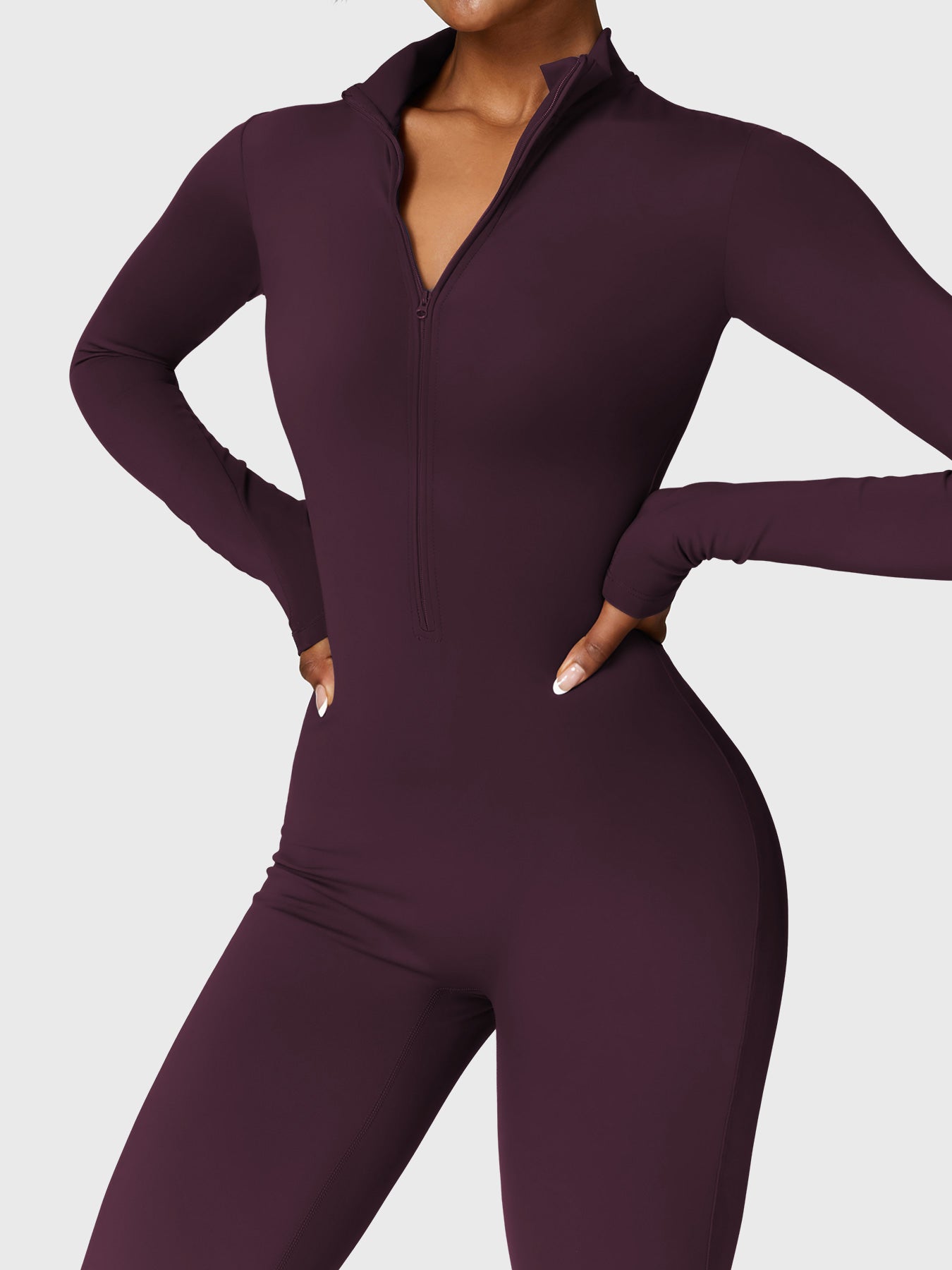 Bella Fleece Long Sleeve Zipper Jumpsuit