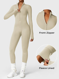 Bella Fleece Long Sleeve Zipper Jumpsuit