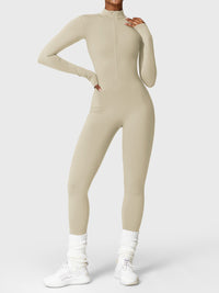 Bella Fleece Long Sleeve Zipper Jumpsuit