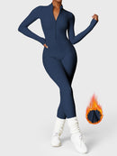 Bella Fleece Long Sleeve Zipper Jumpsuit