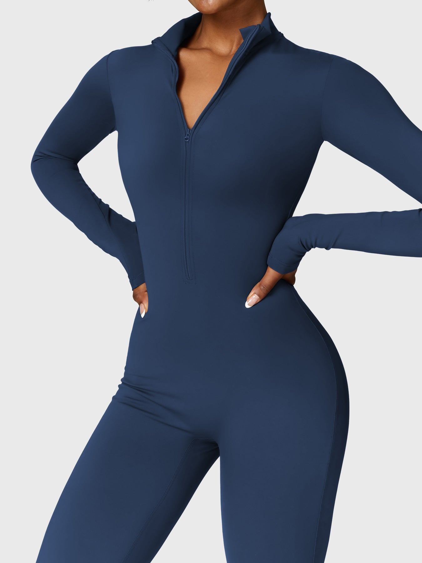 Bella Fleece Long Sleeve Zipper Jumpsuit
